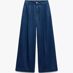 Zara Z1975 High Waisted Pleated Balloon-Pleated Jeans US4